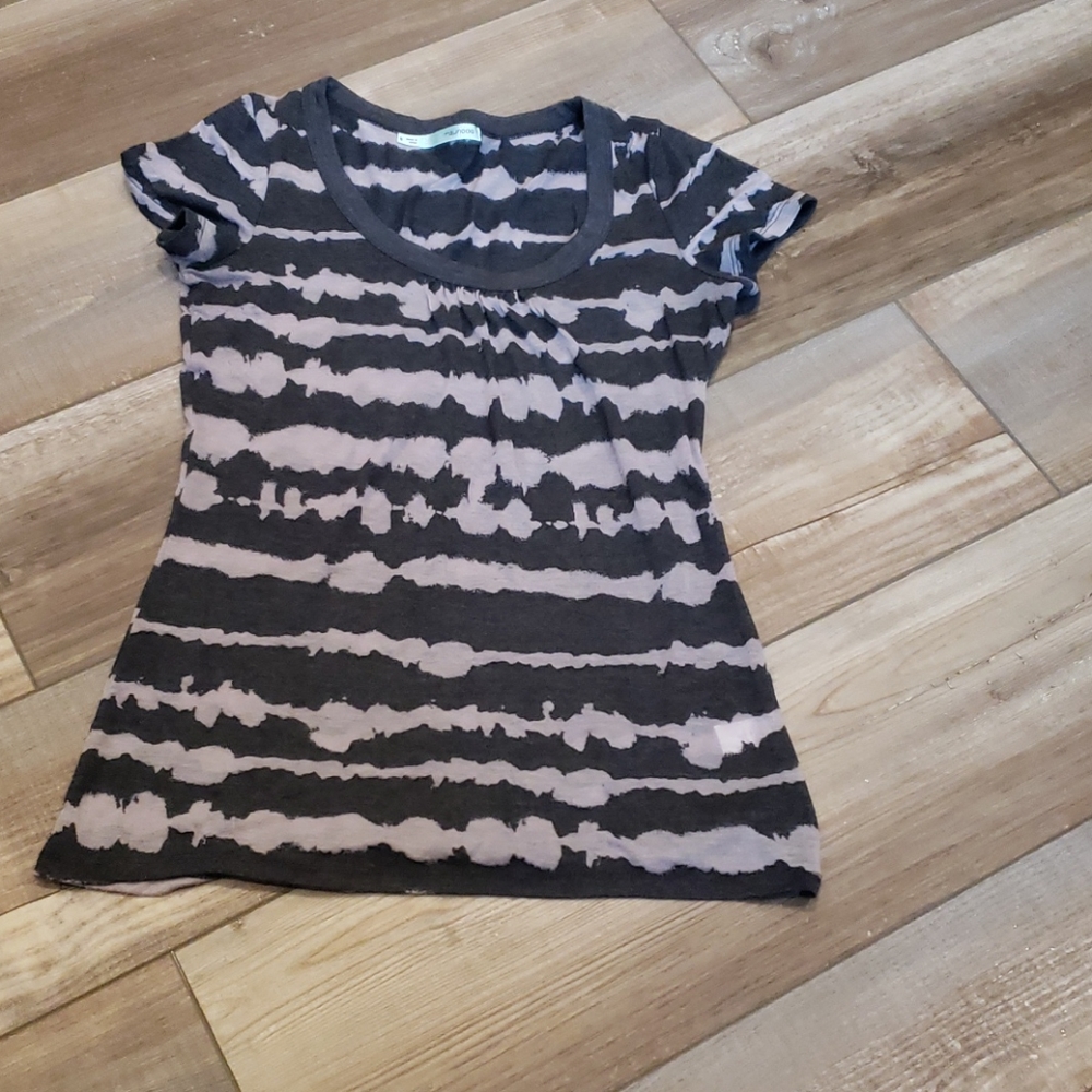 Maurices striped black and gray shirt